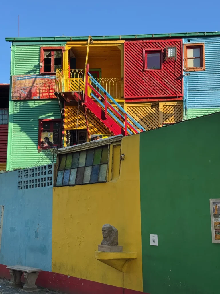 Argentina per nomadi digitali 4 Le case di lamiera colorata del Caminito, a La Boca. Ottobre 2024.