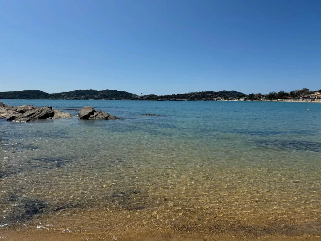 Brasile per nomadi digitali 14 L’acqua di una delle spiagge di Búzios. Agosto 2024.
