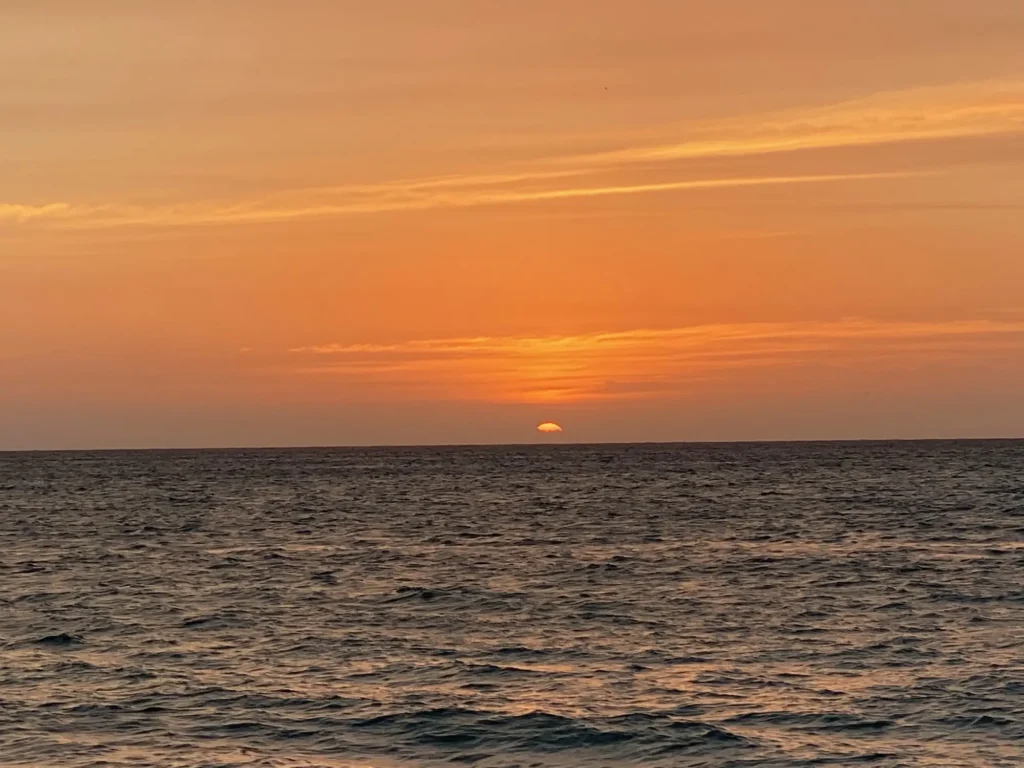 Colombia per nomadi digitali 20 Tramonto sul Caribe, Cartagena, marzo 2021