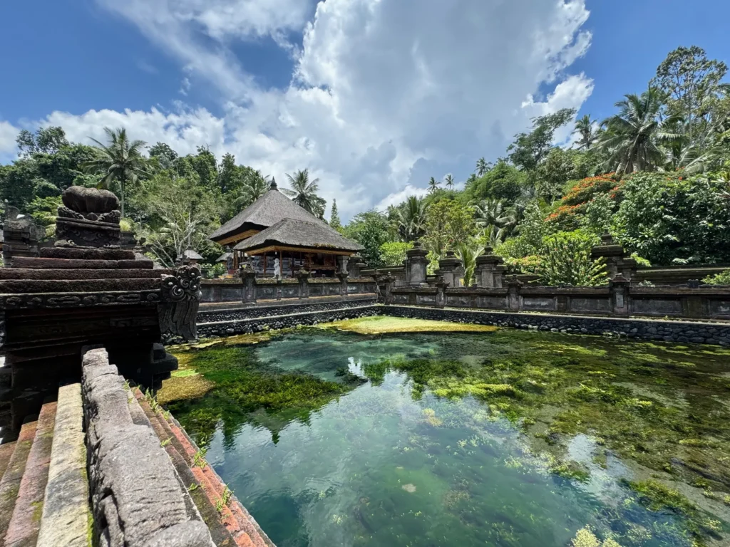 Indonesia per nomadi digitali 7 Le vasche del tempio dell’acqua di Tirta Empul. Febbraio 2024.