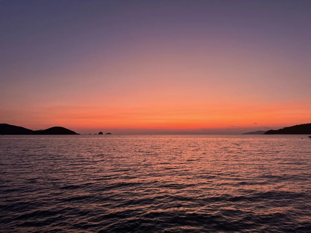 Thailandia per nomadi digitali 16 Tramonto su Ko Mak, maggio 2024